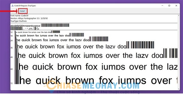 Hướng dẫn cách cài đặt Font Code 39 để tạo mã vạch đơn giản nhất