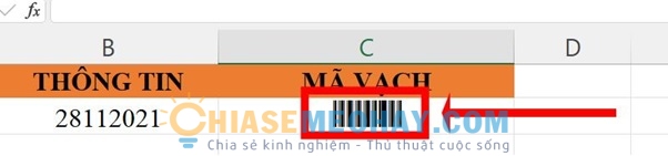 Mã vạch được tạo ra bằng phần mềm Excel một cách nhanh chóng